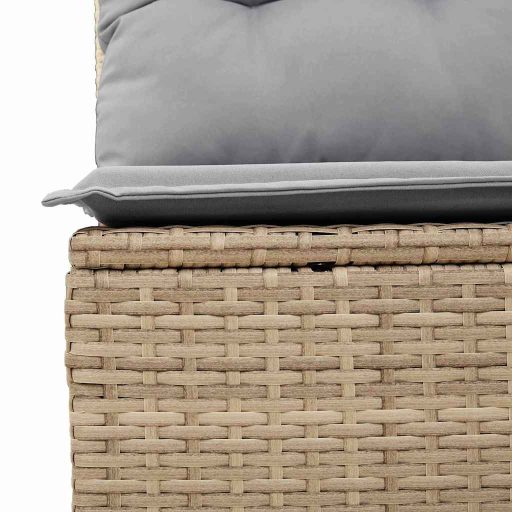 Kert kanapé szett 6 pcs Beige, világos szürke Közepes
