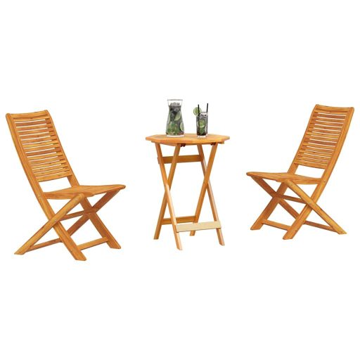 Összecsukható bistro szett 3 pcs 60 x 60 x 75 cm