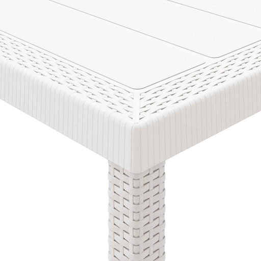 Kerti Asztal Fehér 400 x 100 x 73 cm polirattan