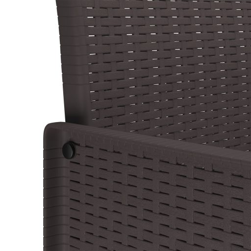 11 darabos kerti étkezőgarnitúra párnákkal barna poli rattanból