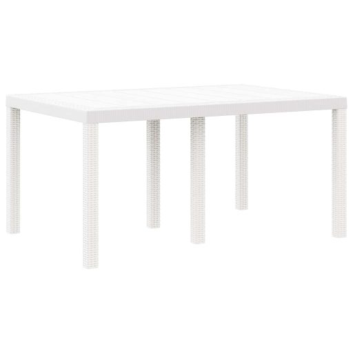 Kerti Étkező Garnitúra 5 pcs Fehér 150 x 100 x 73 cm