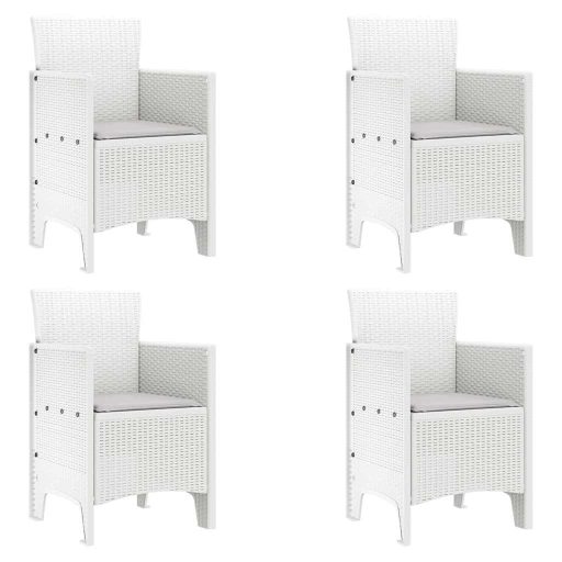 Kerti Étkező Garnitúra 5 pcs Fehér 150 x 100 x 73 cm