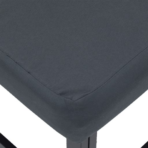 Kerti Kanapé Szett 9 pcs Fekete 70 x 70 x 32 cm Alumínium