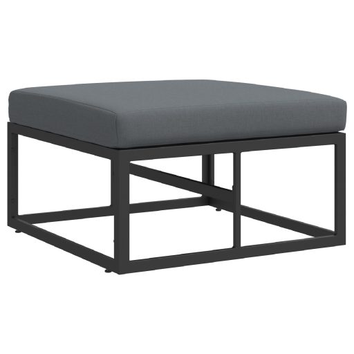Kerti Kanapé Szett 6 pcs Fekete 70 x 70 x 32 cm Alumínium