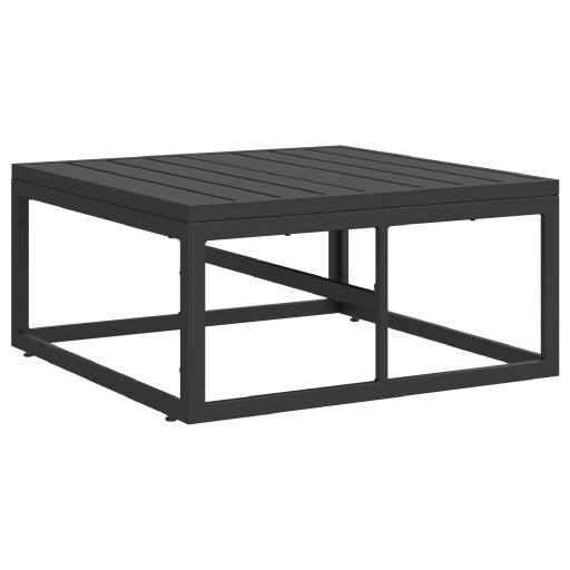 Kerti Kanapé Szett 9 pcs Fekete 70 x 70 x 32 cm Alumínium