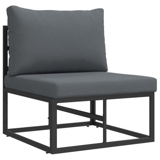 Kerti Kanapé Szett 6 pcs Fekete 70 x 70 x 32 cm Alumínium