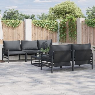   Kerti Kanapé Szett 6 pcs Antracitszürke 70 x 70.5 x 31.5 cm