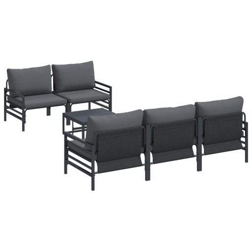 Kerti Kanapé Szett 6 pcs Antracitszürke 70 x 70.5 x 31.5 cm