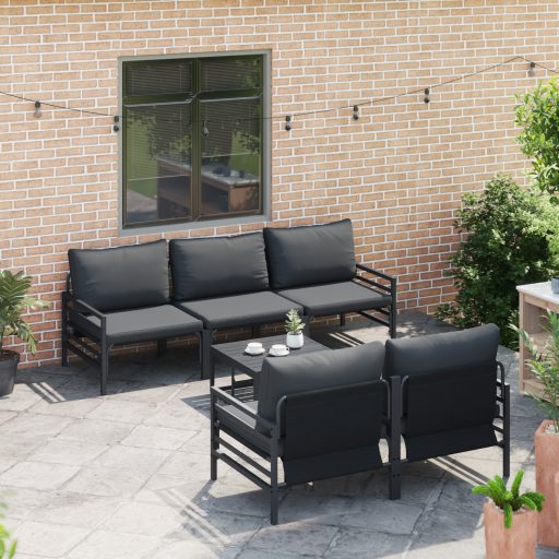 Kerti Kanapé Szett 6 pcs Antracitszürke 70 x 70.5 x 31.5 cm