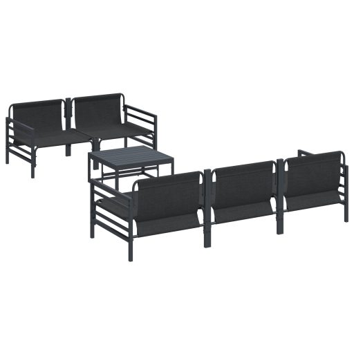 Kerti Kanapé Szett 6 pcs Antracitszürke 70 x 70.5 x 31.5 cm