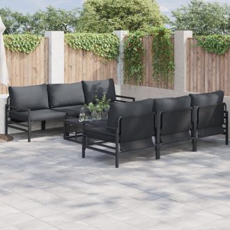  Kerti Kanapé Szett párnával párnával 7 pcs Antracit 70 x 70,5 x 31,5 cm