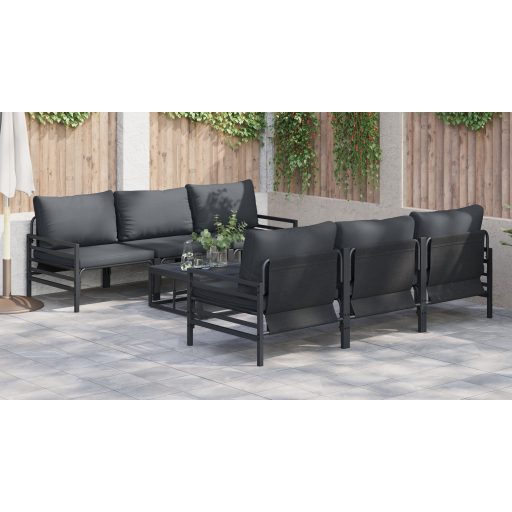 Kerti Kanapé Szett párnával párnával 7 pcs Antracit 70 x 70,5 x 31,5 cm