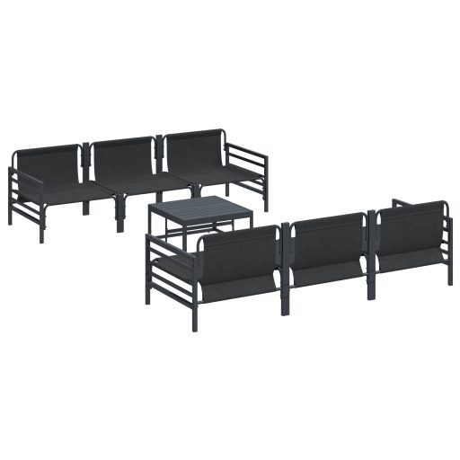 Kerti Kanapé Szett párnával párnával 7 pcs Antracit 70 x 70,5 x 31,5 cm