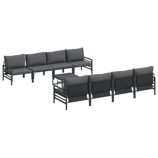 Kerti Kanapé Szett 9 pcs Antracitszürke 70 x 70.5 x 31.5 cm