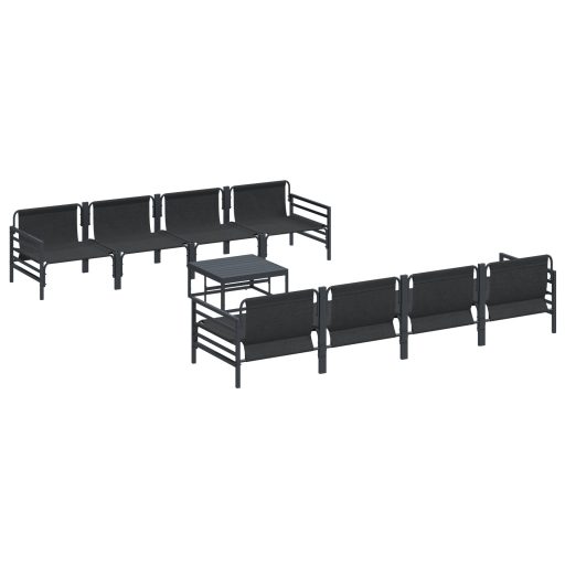 Kerti Kanapé Szett 9 pcs Antracitszürke 70 x 70.5 x 31.5 cm