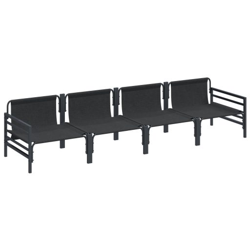Kerti Kanapé Szett 4 pcs Antracit Acél