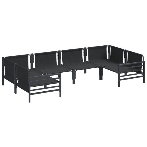 Kerti Kanapé Szett 6 pcs Antracit Acél