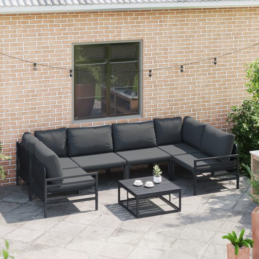 Kerti Kanapé Szett 7 pcs Antracit Acél
