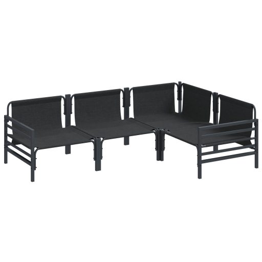 Kerti Kanapé Szett 4 pcs Antracit Acél