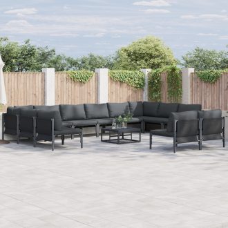 Kerti Kanapé Szett 13 pcs Antracit Acél