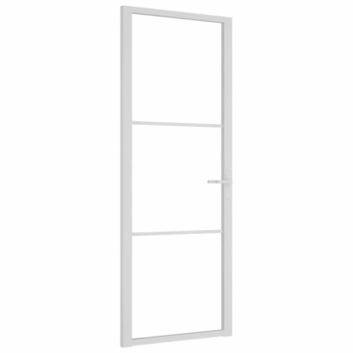 Fehér ESG üveg és alumínium beltéri ajtó 76 x 201,5 cm