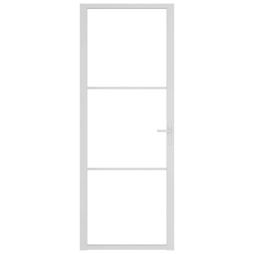 Fehér ESG üveg és alumínium beltéri ajtó 76 x 201,5 cm
