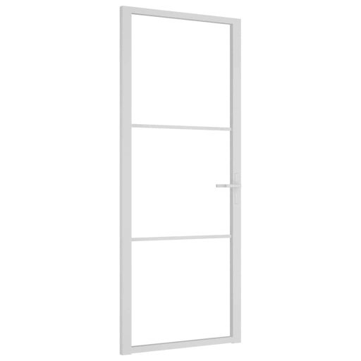Fehér ESG üveg és alumínium beltéri ajtó 83 x 201,5 cm