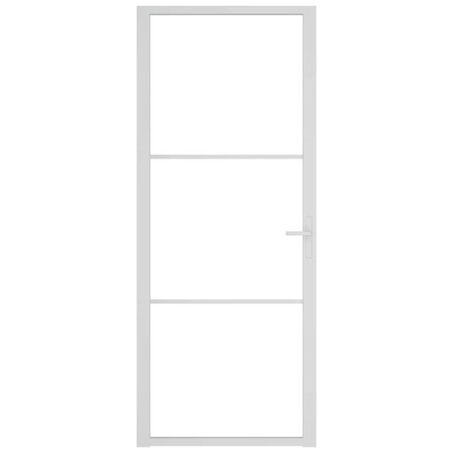 Fehér ESG üveg és alumínium beltéri ajtó 83 x 201,5 cm
