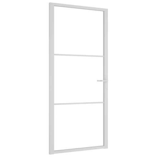 Fehér ESG üveg és alumínium beltéri ajtó 93 x 201,5 cm