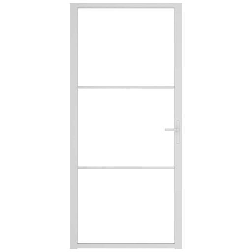 Fehér ESG üveg és alumínium beltéri ajtó 93 x 201,5 cm