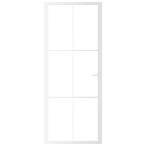 Fehér ESG üveg és alumínium beltéri ajtó 83 x 201,5 cm