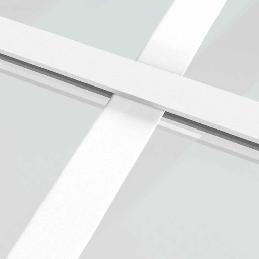 Fehér ESG üveg és alumínium beltéri ajtó 83 x 201,5 cm