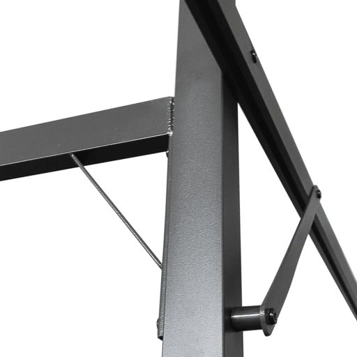 Antracitszürke pergola behúzható tetővel 295 x 292 x 230 cm