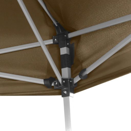 Tópszínű összecsukható pavilon oldalfalakkal 3,6x3,1 m 220 g/m²