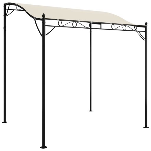 Krémszínű szövet és acél pavilon 2 x 2,3 m 180 g/m²