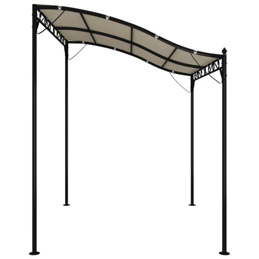 Krémszínű szövet és acél pavilon 2 x 2,3 m 180 g/m²
