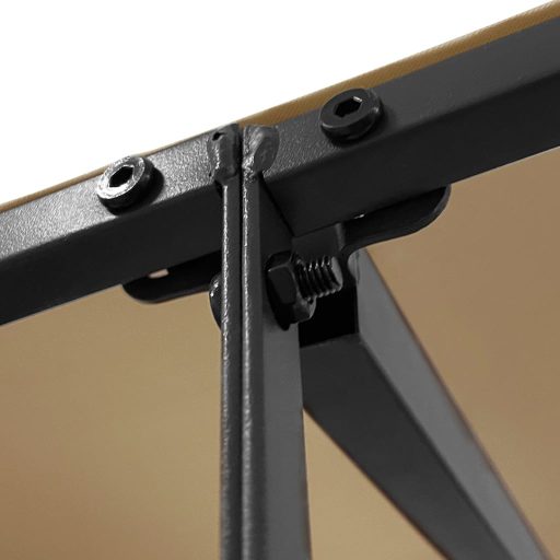 Tópszínű szövet és acél pavilon 2 x 2,3 m 180 g/m²