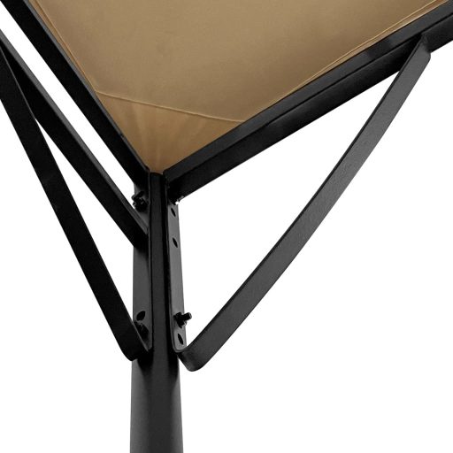 Tópszínű szövet és acél pavilon 2 x 2,3 m 180 g/m²
