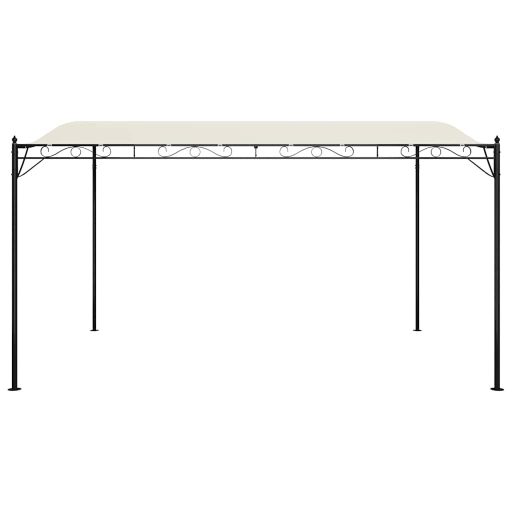 Krémszínű szövet és acél pavilon 4 x 3 m 180 g/m²