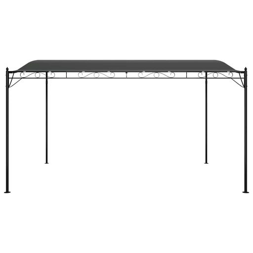 Antracitszürke szövet és acél pavilon 4 x 3 m 180 g/m²