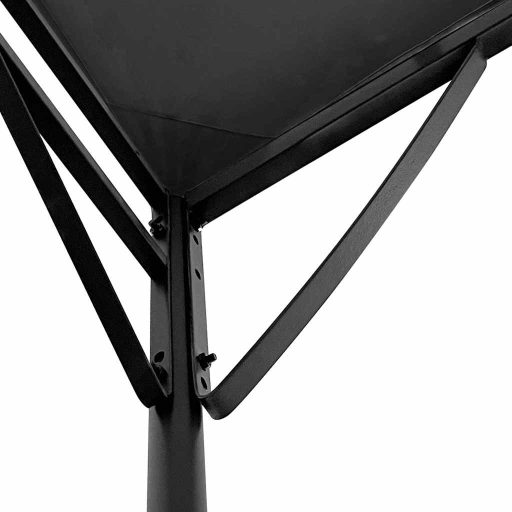 Antracitszürke szövet és acél pavilon 4 x 3 m 180 g/m²
