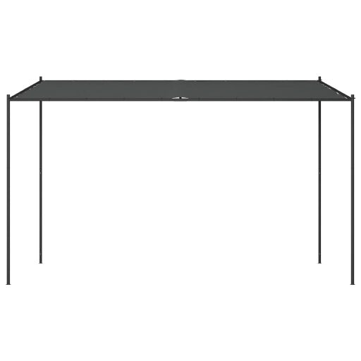 Antracitszürke szövet és acél pavilon 4 x 4 m 180 g/m²
