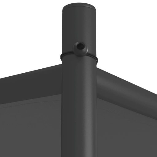 Antracitszürke szövet és acél pavilon 4 x 4 m 180 g/m²