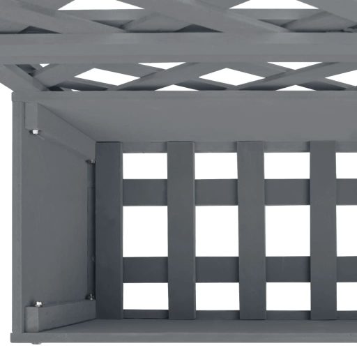 Szürke WPC rácsos ültetőláda 65 x 33 x 135 cm