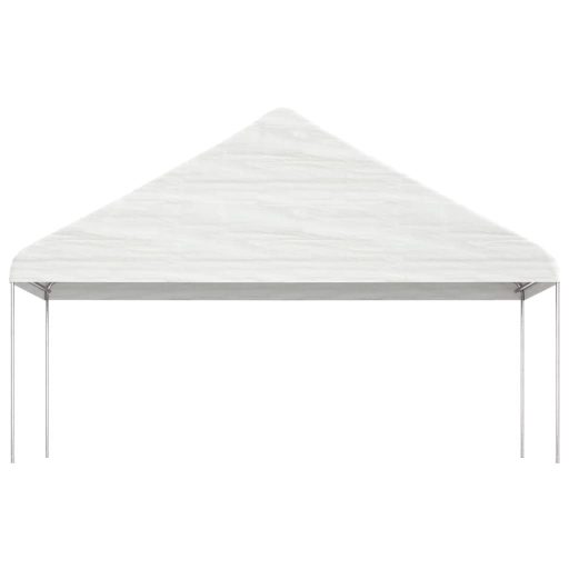 Fehér polietilén pavilon tetővel 5,88 x 2,23 x 3,75 m