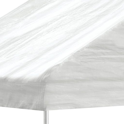 Fehér polietilén pavilon tetővel 5,88 x 2,23 x 3,75 m