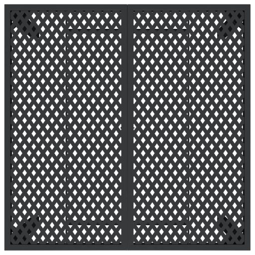 Antracitszürke acél kerti asztal 100 x 100 x 72 cm