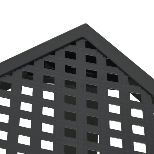 Antracitszürke acél kerti asztal 165 x 80 x 72 cm