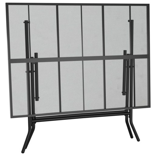 Antracit acélhálós összecsukható kerti asztal 110 x 80 x 72 cm