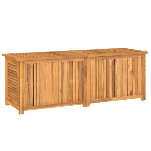 Tömör tíkfa kerti tárolóláda zsákkal 150 x 50 x 55 cm